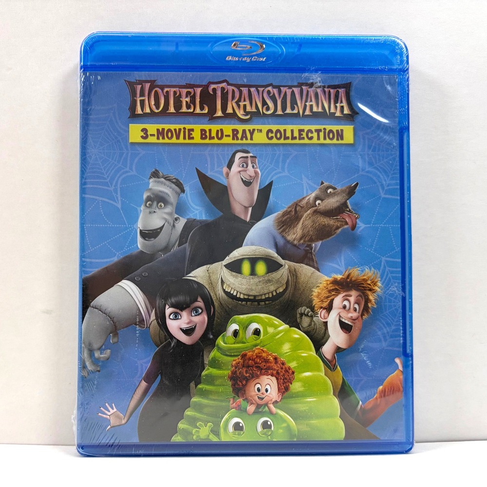 Sony Pictures Hotel Transylvania 3-Movie Blu-ray Collection Blue Kids OS New